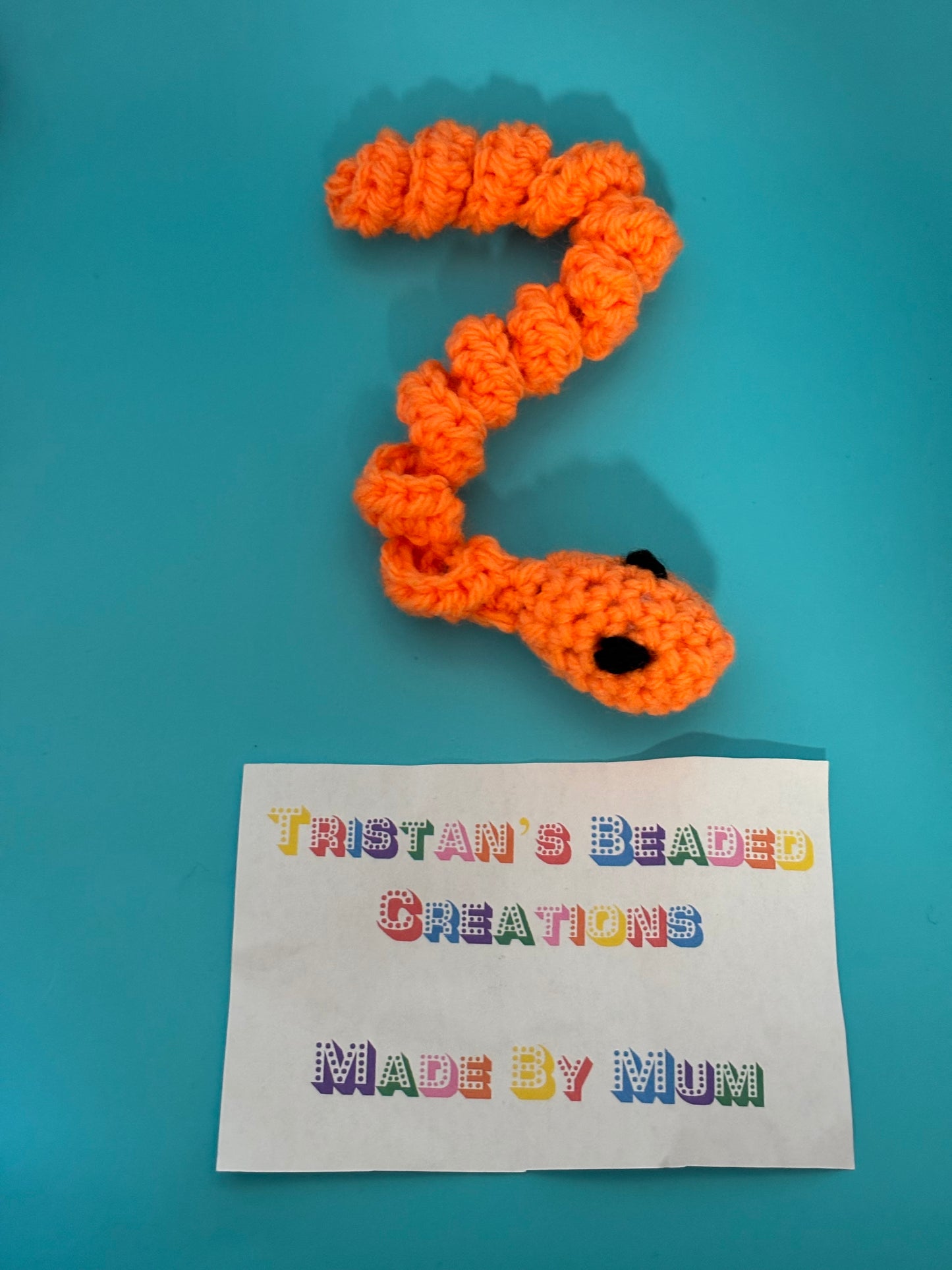 Small Crocheted Snakes Made by Mum