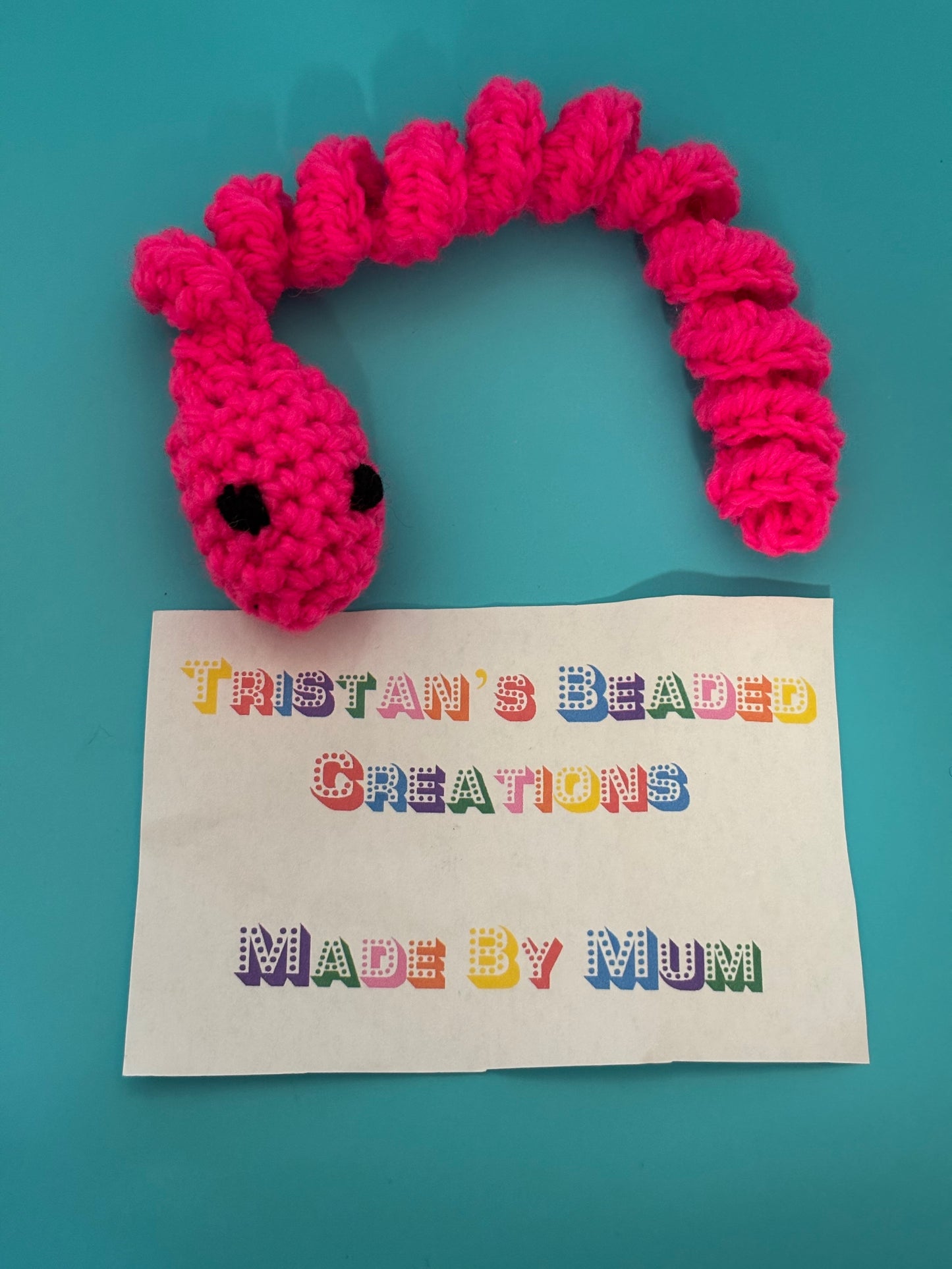 Small Crocheted Snakes Made by Mum