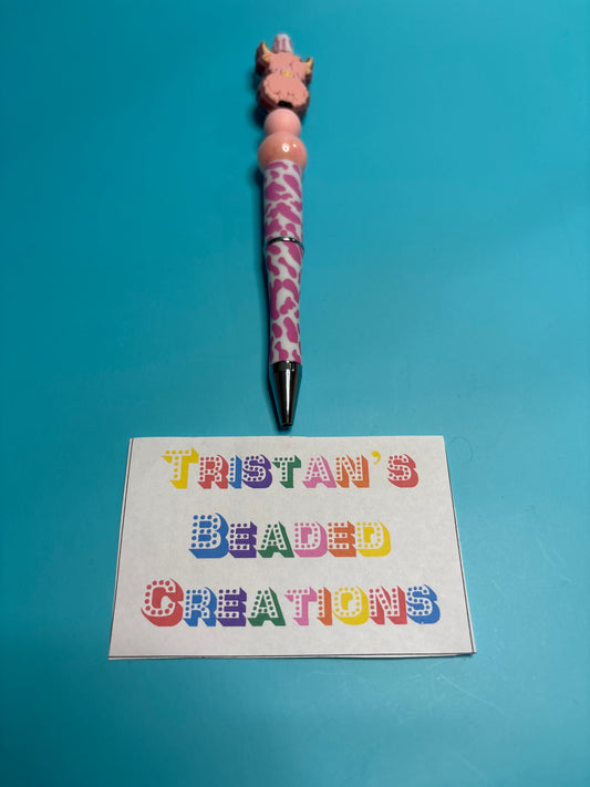 Highland Cow Beaded Pens