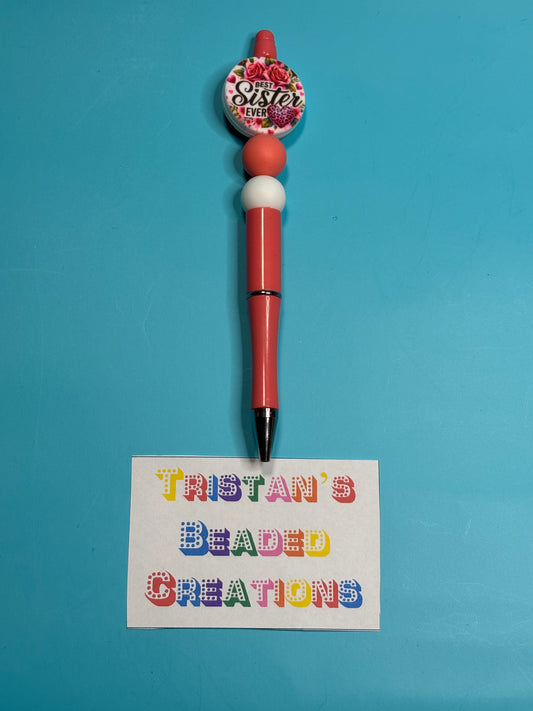 Best Sister Beaded Pen