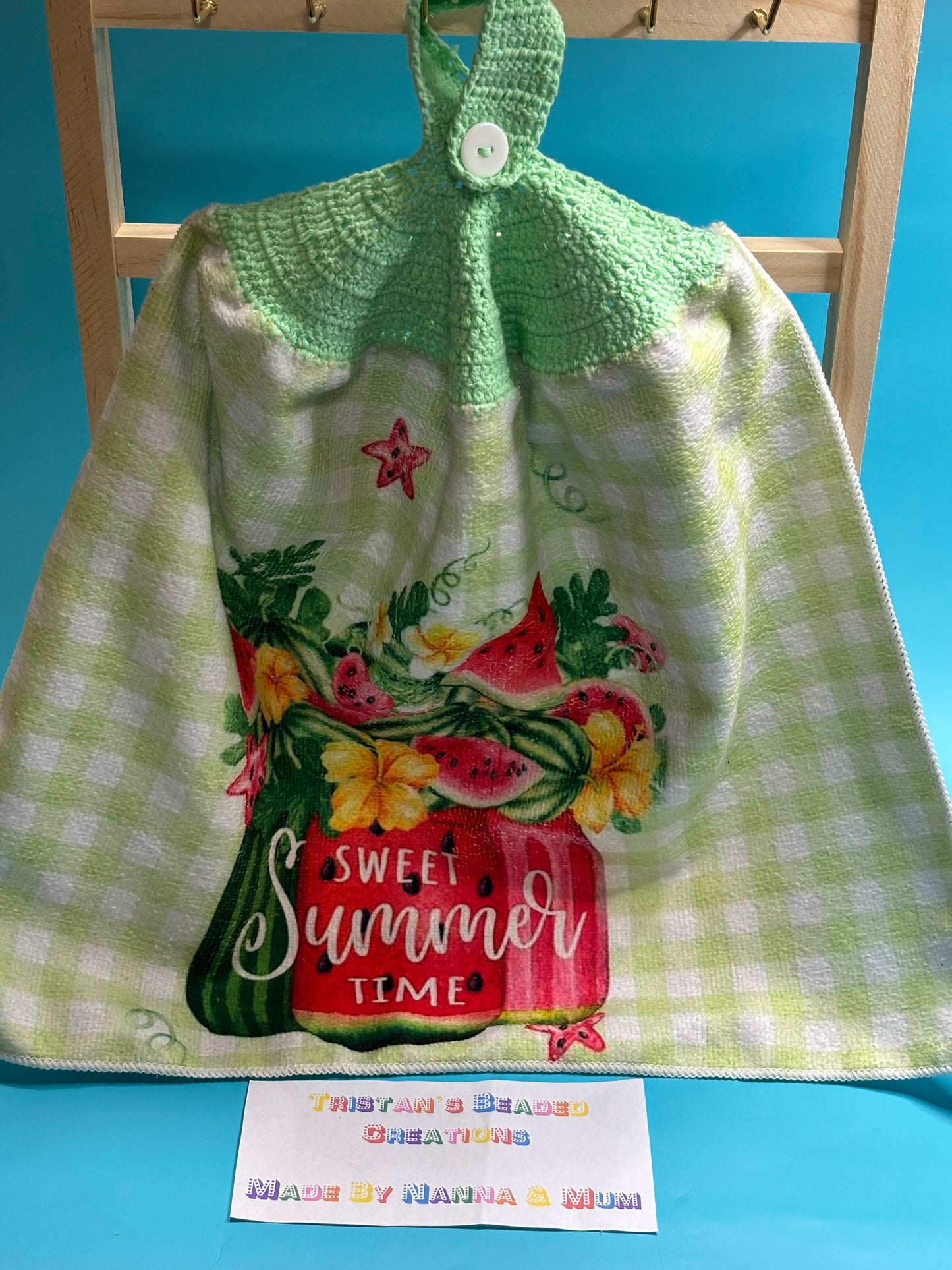 Crocheted Top Hand Towels